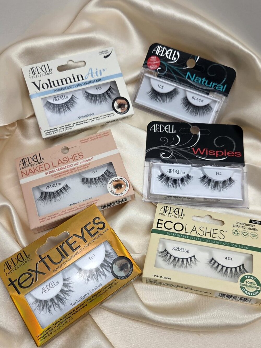 Ardell False Eyelashes - Assorted Styles – Lot of 6 – New